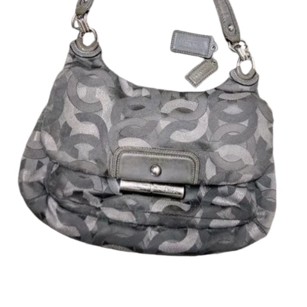 NWT COACH KRISTIN LUREX METALLIC JACQUARD CROSSBODY/SHOULDER BAG IN GUNM… - Picture 12 of 13